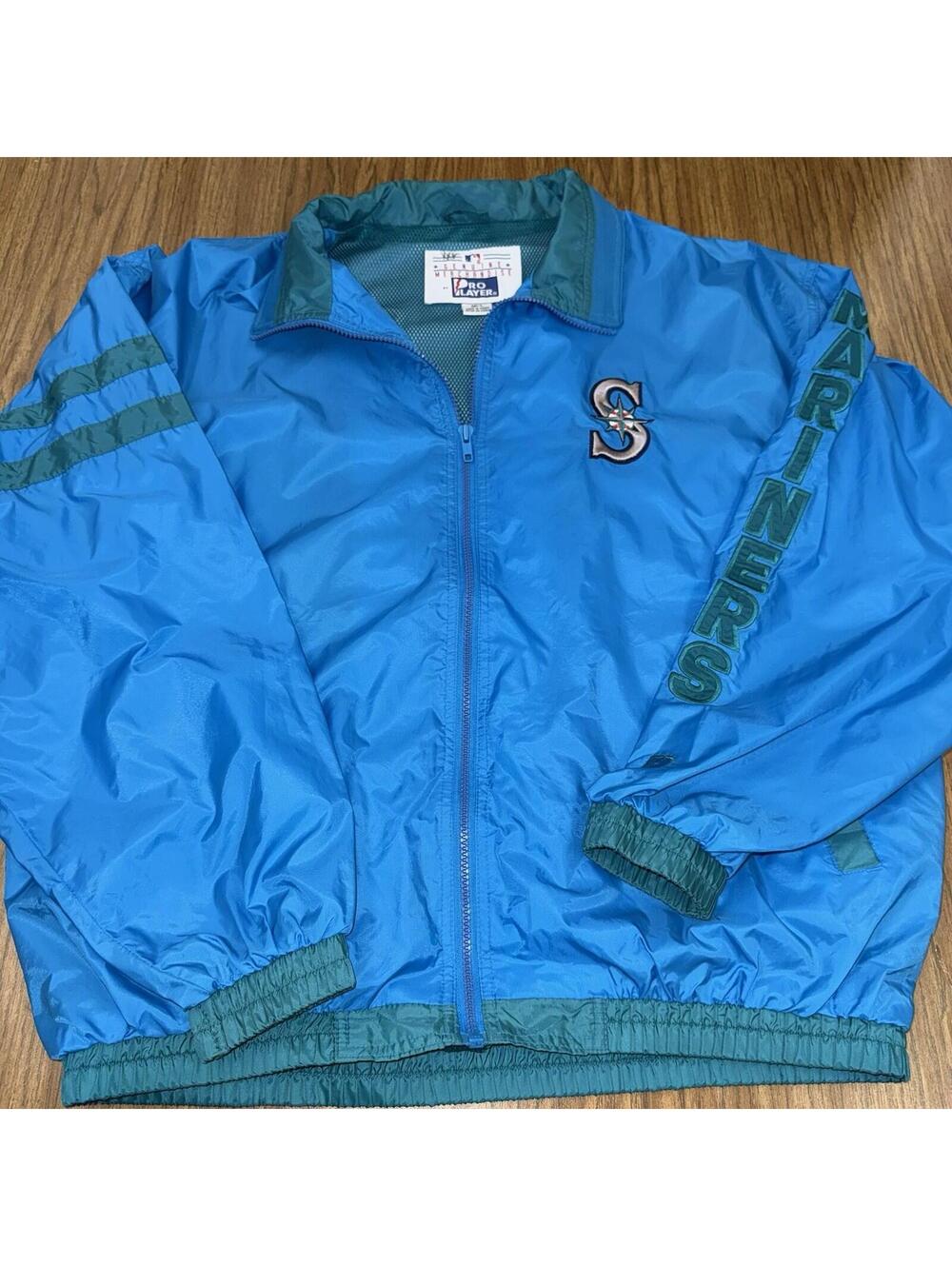Vintage Seattle Mariners Jacket Pro player Men's Size L  Logo Athletic